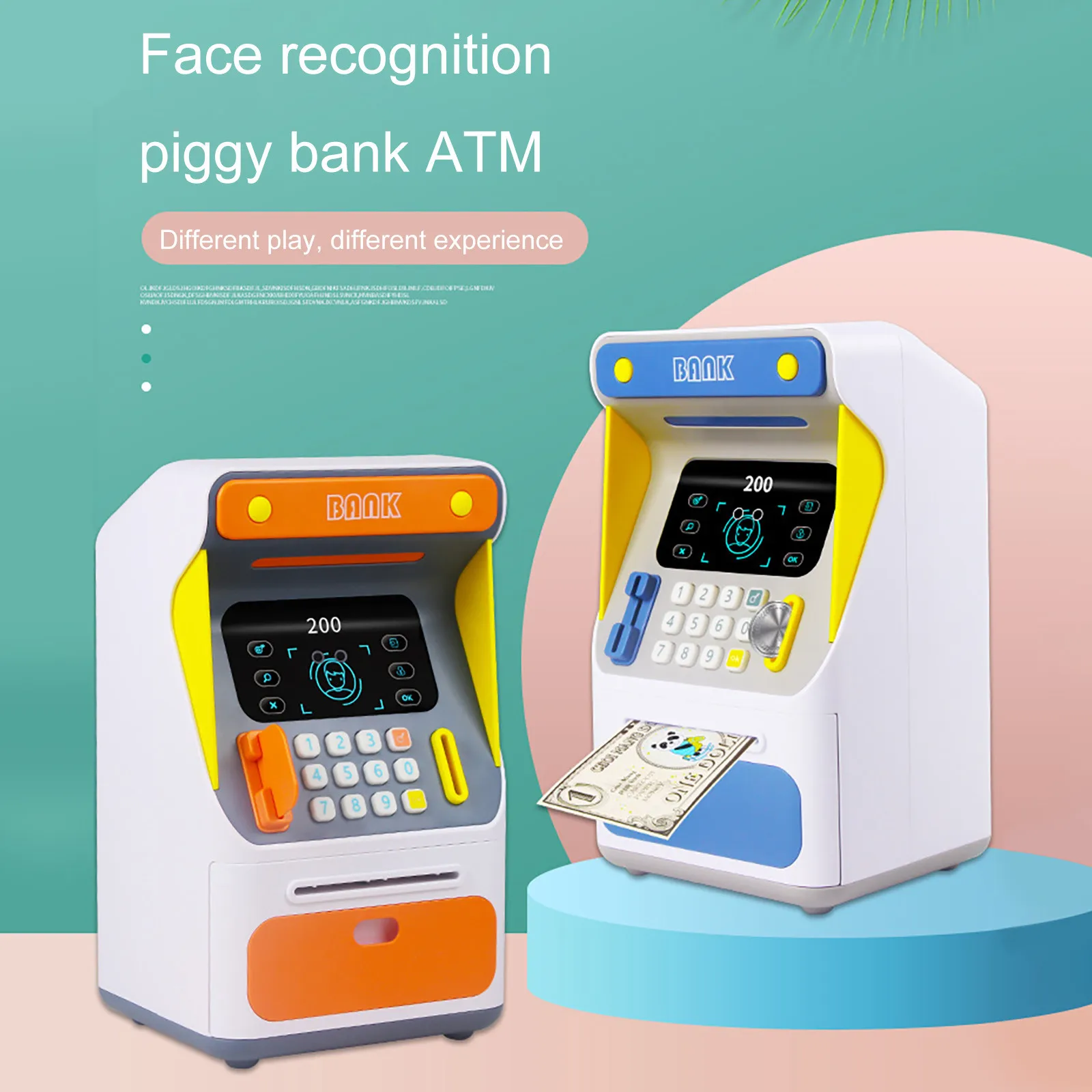 

ATM Savings Bank Personal ATM Cash Coin Money Savings Bank Pink Machine Electronic Piggy Bank ATM Password Money Box kid's Gift