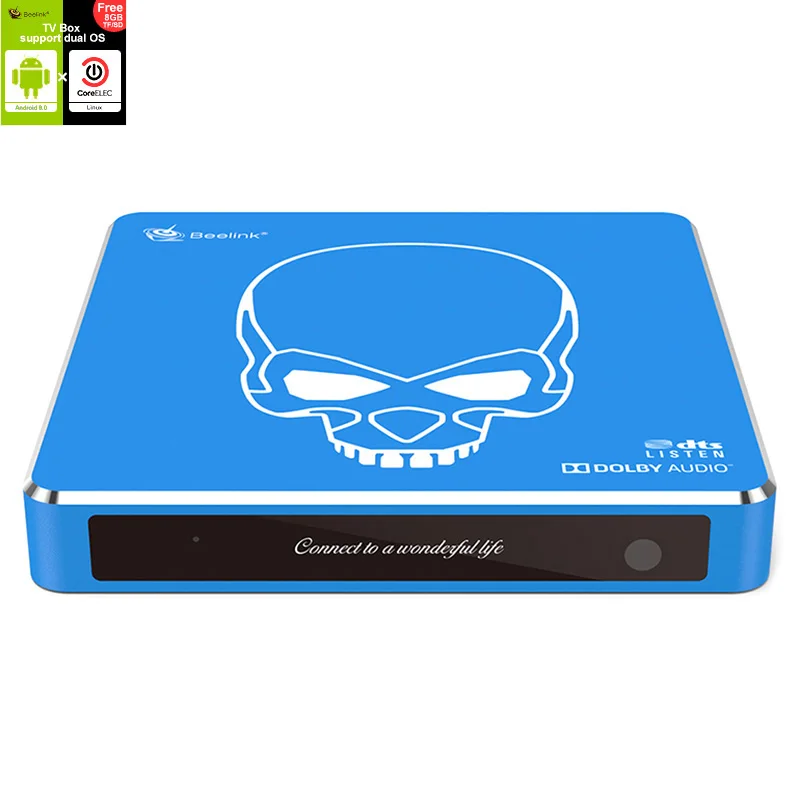 ТВ приставка Beelink GT King Pro Android 9 0 4 ГБ 64 Amlogic с двойной системой Linux 2 ГГц + 5 8 Wi Fi BT HiFi