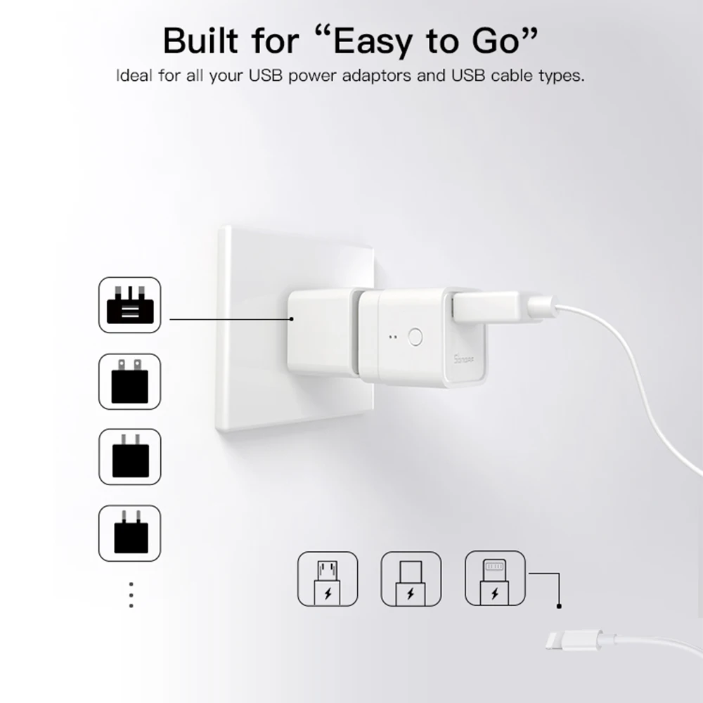 Микро мини USB адаптер SONOFF wi fi переключатель 5 В беспроводной питания Умный