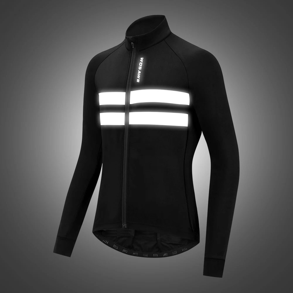 WOSAWE зимняя Флисовая теплая Мужская велосипедная куртка горный велосипед с