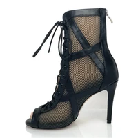 women latin dance boots black flannel bachata salsa dancing shoes 10cm woman high heel ballroom dance shoes girls sandal shoes