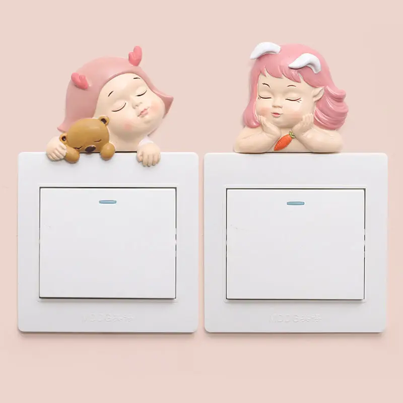 

Switch Stickers Animal Elf Net Red Cartoon Creative Cute 3D Stereo Wall Stickers Children'S Room Home Wall Decoration Stickers