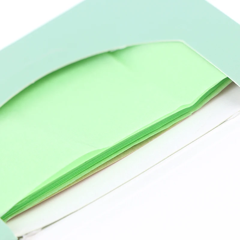 

100sheets/pack Green Tea Facial Oil Blotting Sheets Paper Cleansing Face
