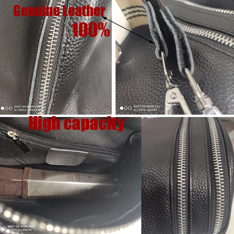 Luxury Genuine Leather Handbags New Designer Fashion Cowhide One Shoulder Handbag Diagonal Multi-Purpose Chest Bag