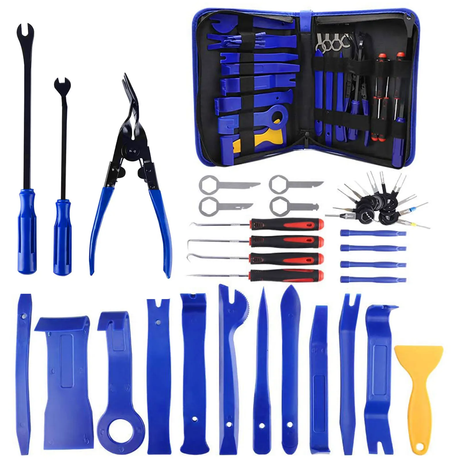 

Auto Trim Removal Tool Kit Car Radio Panel Door Clip Panel Trim Dash Audio Removal Installer Pry Kit Repair Tool Hand Tool