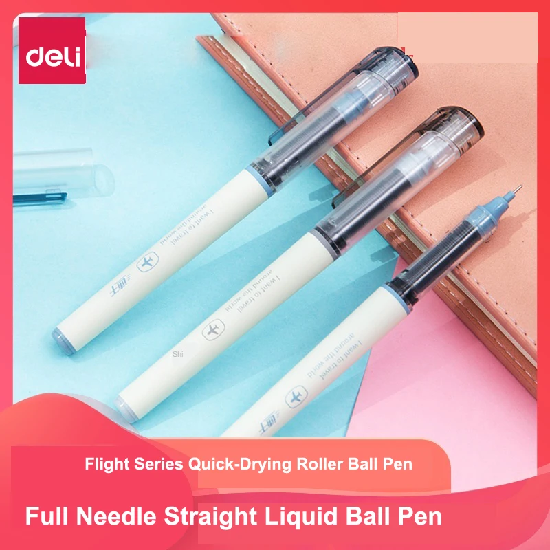 Полная игла прямая жидкая шариковая ручка рандомная серии полета быстросохнущая