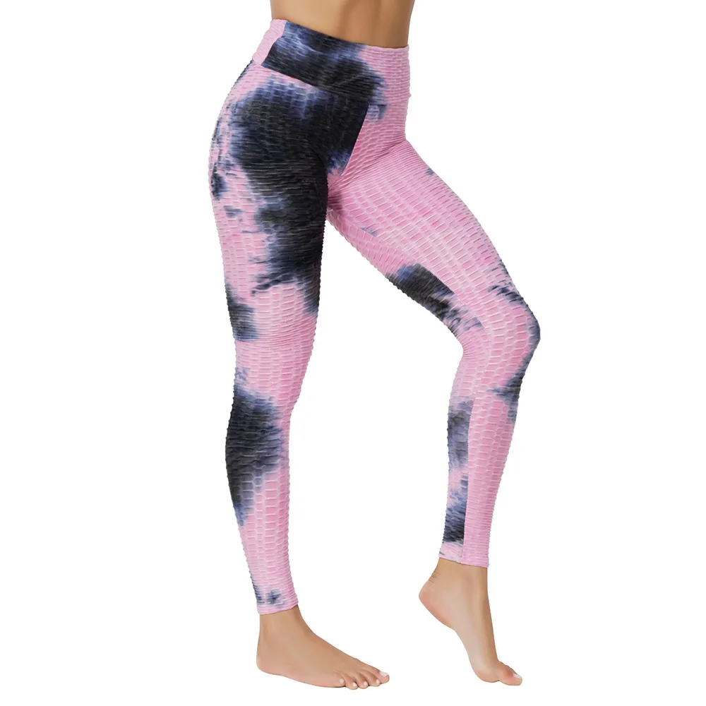 

Women Tie Dye Legging Fitness High Waist Butt Lift LEGGIN Sport Plus Size Capri Pants Elastic Yoga Push Up FASHION PANT 2021