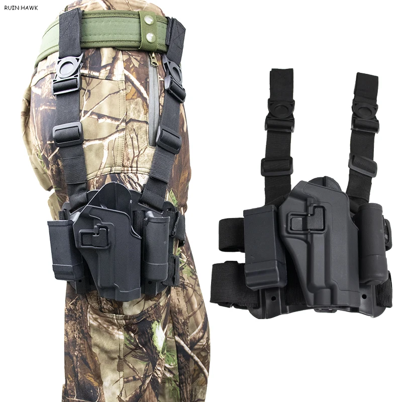 

Pistol Holster Drop Thigh Sig P226 Pistol Holster Pouch Military Holster Hunting Accessories for Sig P226 Pistol Adjustable