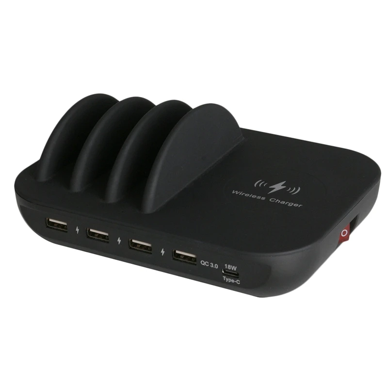 Usb Qi зарядная станция Быстрое беспроводное зарядное устройство для устройств