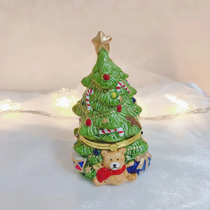 Шкатулка для ювелирных изделий в стиле ретро керамическая коробка хранения