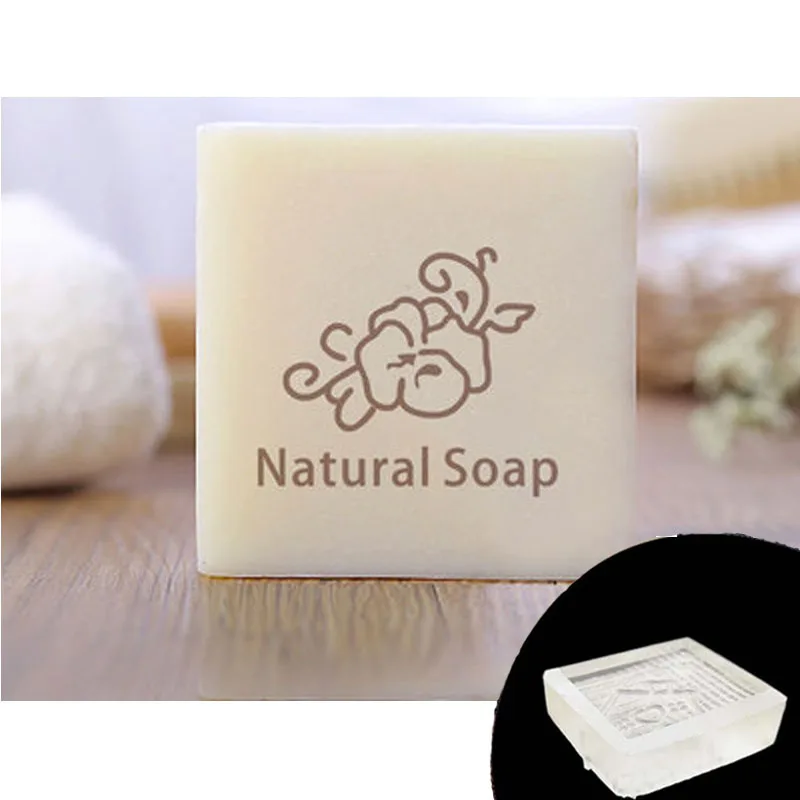 Цветочные листья Мыло ручной работы и буквенный узор прозрачное акриловое