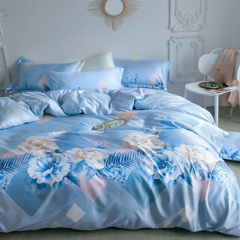 Летняя распродажа набор постельного белья из шелка 4 шт. Королевский размер