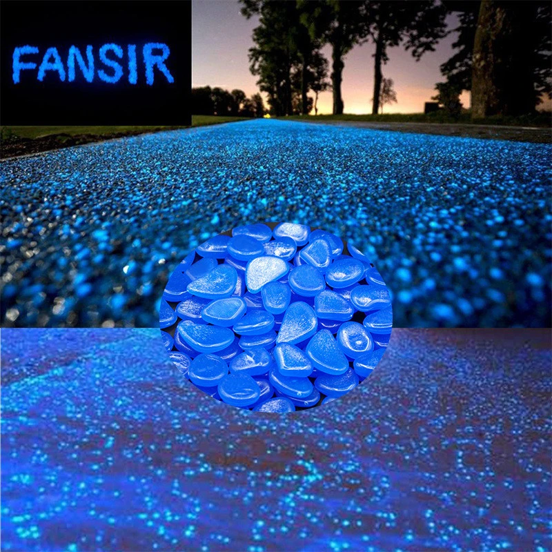 

100Pcs Garden Glow in the Dark Luminous Pebbles for Walkways Plants Aquarium Decor Glow Stones Garden Decoration Luminous Stones