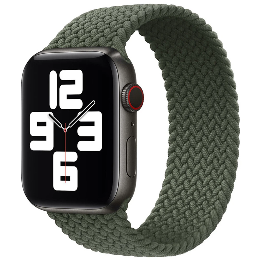 

Konaforen Braided Solo Loop for Apple Watch band series 6 SE 5 4 3 2 1 stretchable Strap for iWatch 44mm 40mm 42mm 38mm