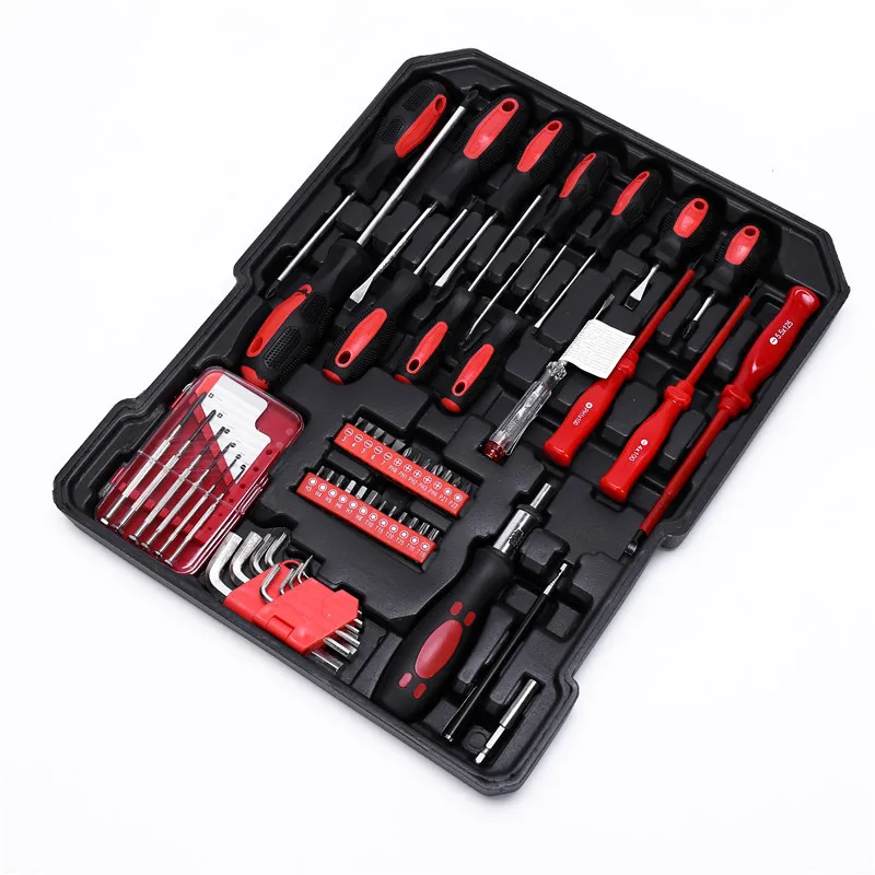 

186PCS Car Repair Tool Ratchet Torque Wrench Combo Tools Kit Iron Black Household Tool Set