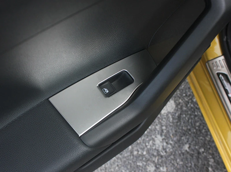 LHD!! For VW Volkswagen Polo 2019 2020 2021 Stainless Window Lift Switch Button Frame Decoration Cover Trim Car Styling | Автомобили и