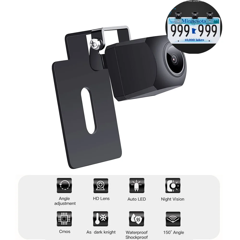 

2021 HD Night Vision Car Rear View Camera 170 Wide Angle Reverse Parking Camera Waterproof CCD LED Auto Backup Monitor Universal