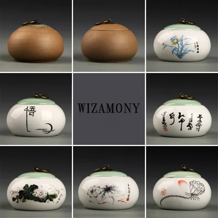 Акция! WIZAMONY китайский все виды чая caddy сырой керамической емкости контейнер для