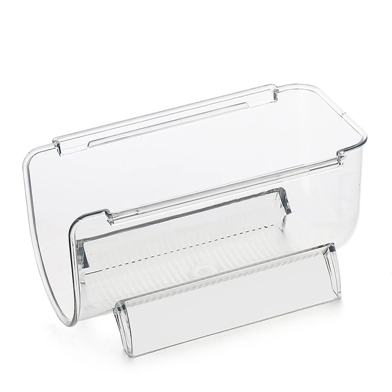 

Прозрачный Пластик ящики для хранения, пищевые корзины для хранения для кладовой, Кухня, холодильник, кладовая, ящики для хранения с ручками...