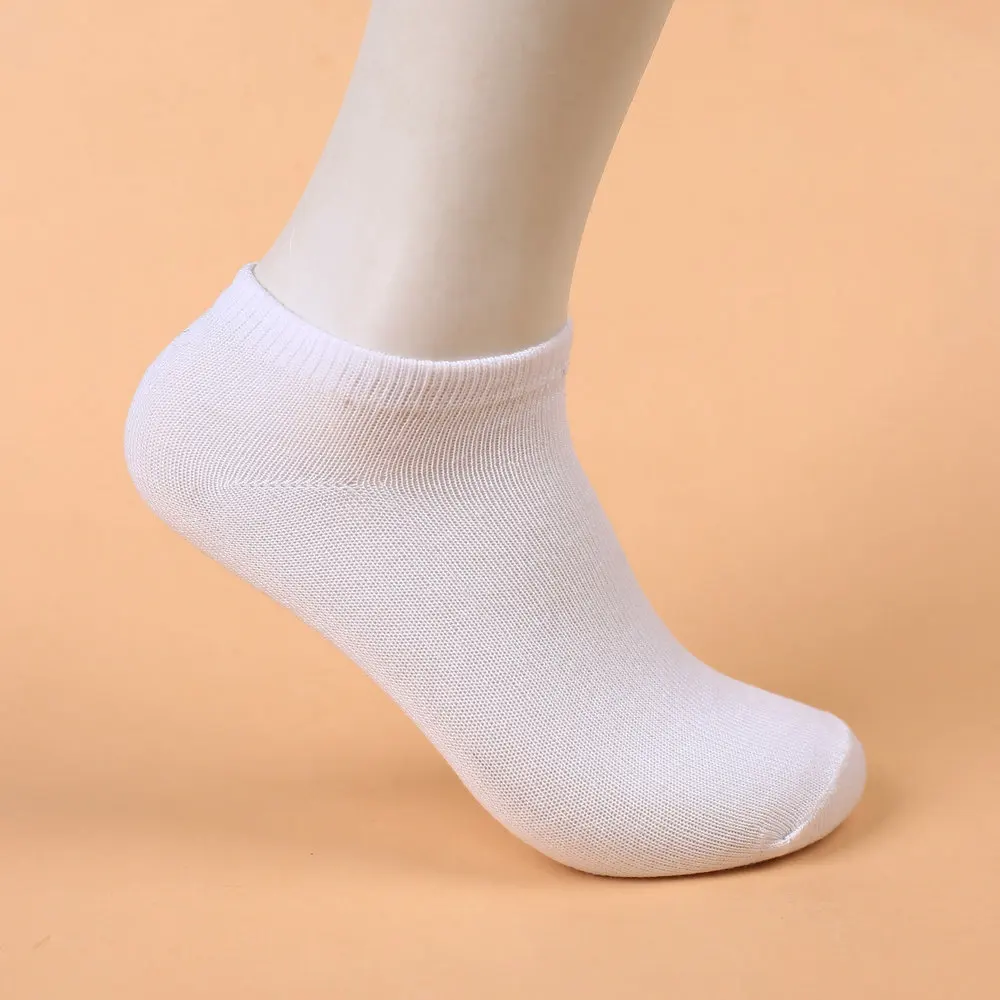 

Qrxiaer Different Pieces Casual Thin Summer Autumn Low Cut Women Socks White Gray Black Solid Ankle Short Cotton Socks