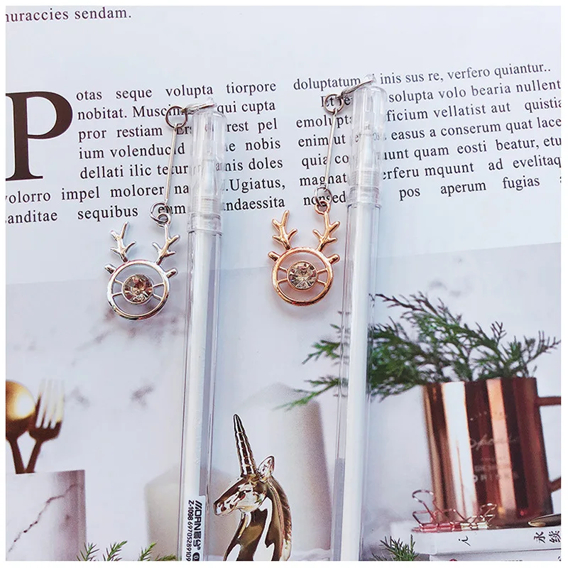 

36pcs/set Novelty Stationery Wholesale Neutral Pen Cartoon Lovely Elk Antler Gel Pen Creative Student Supplies Wholesale