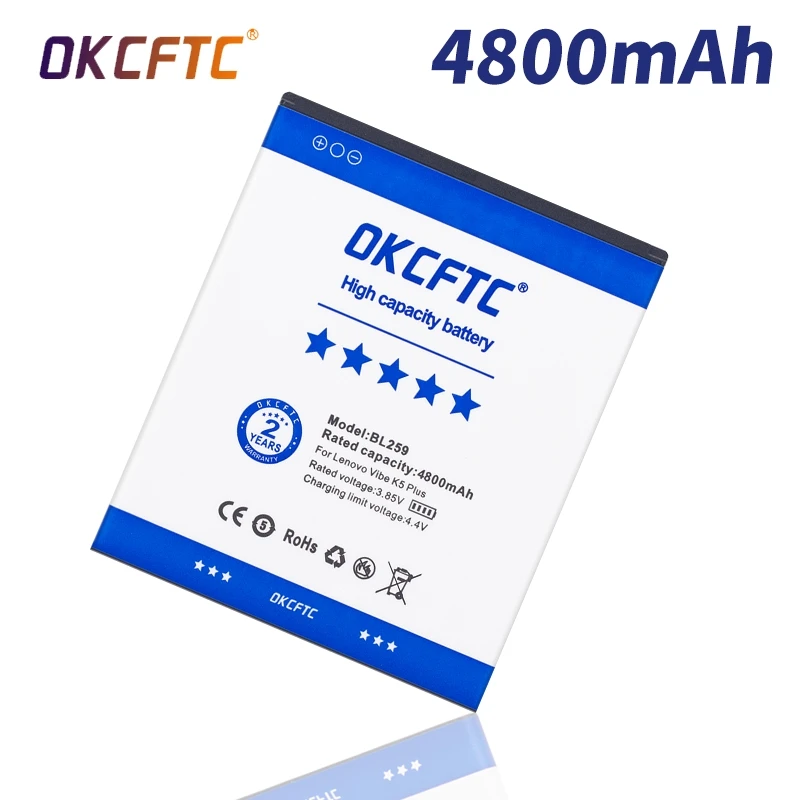 

Оригинальный протестированный новый аккумулятор 3,82 в 4800 мАч BL259 для Lenovo Vibe K5 / K5 Plus / A6020 A6020A40 A6020A46