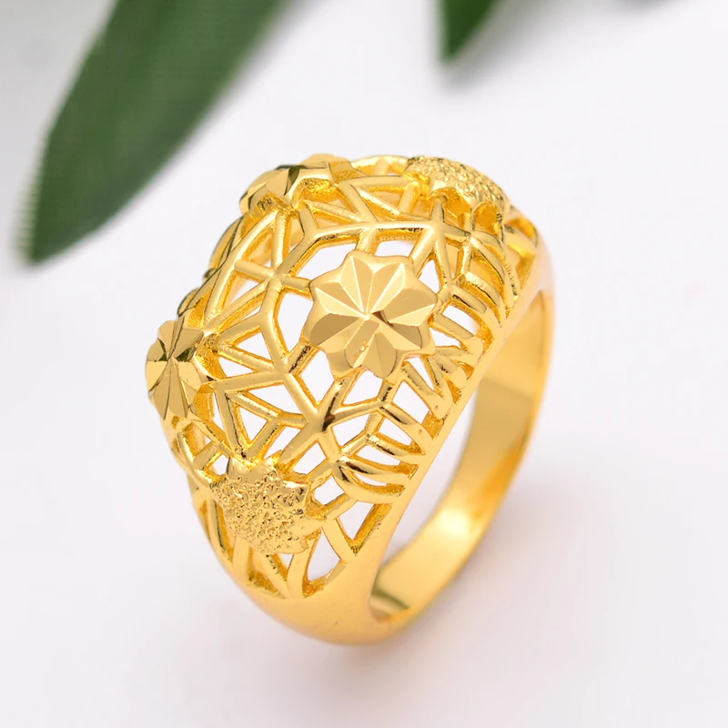 Новое эфиопское свадебное кольцо 24 к золотого цвета Изысканный ювелирные