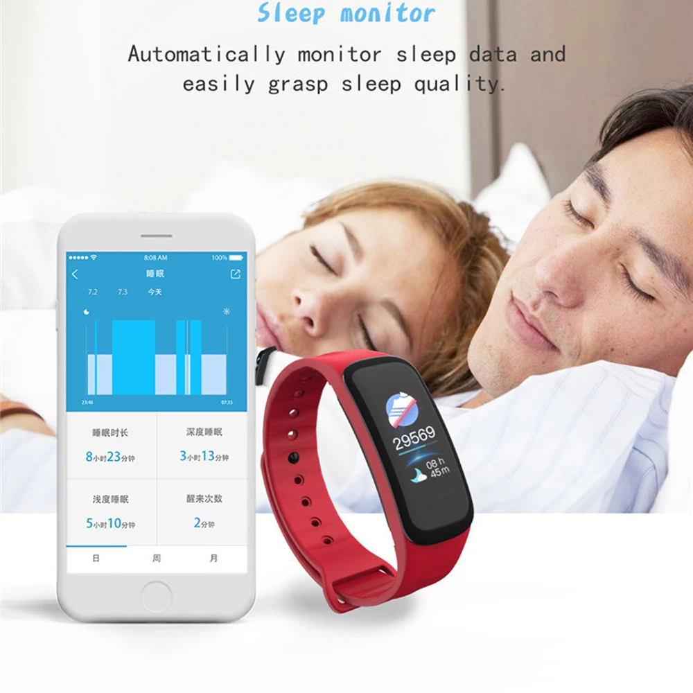 C1plus цветной экран Цифровые Часы светодиодный силиконовый браслет для мужчин