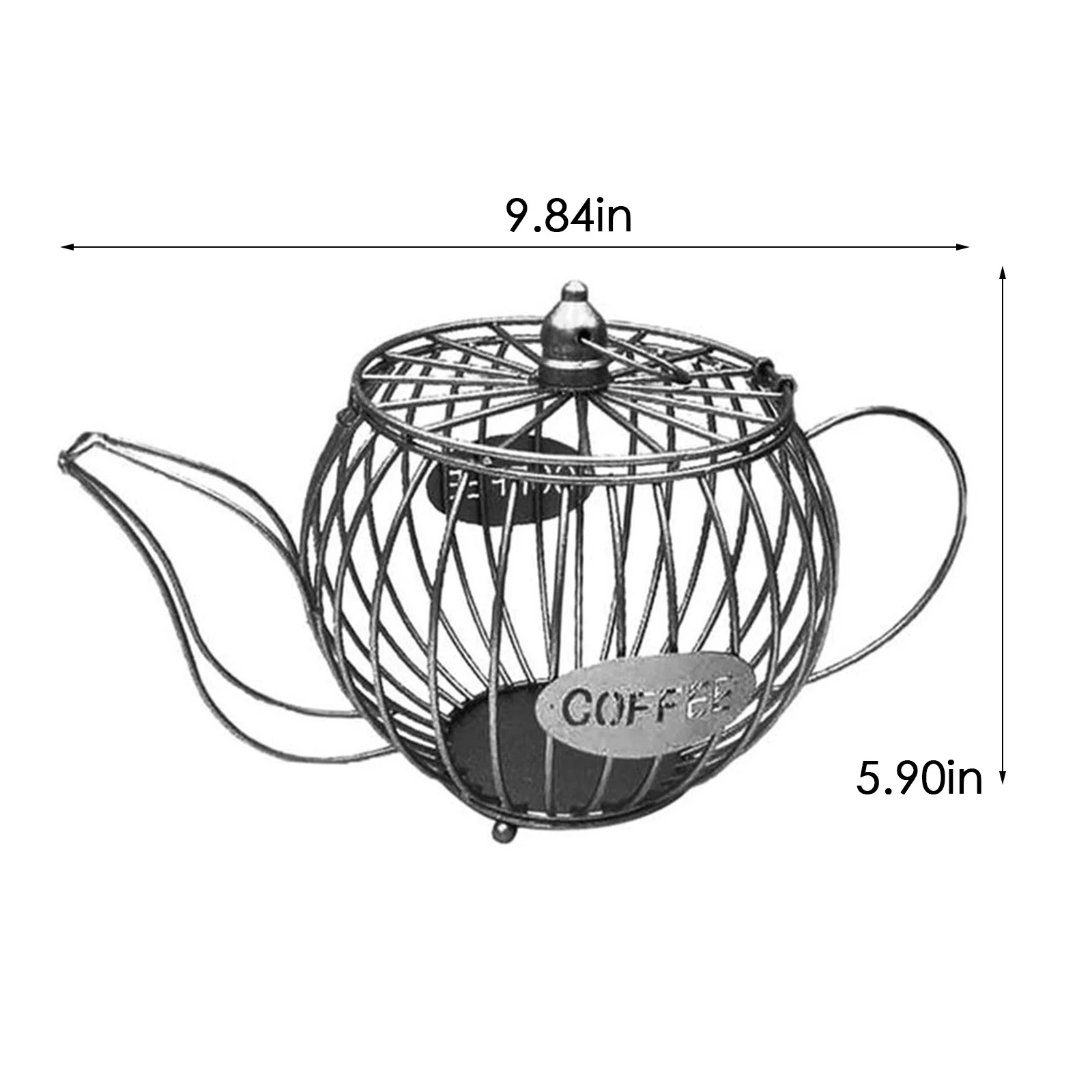 

Coffee Capsule Storage Basket Coffee Cup Basket Coffee Cafe For Home Black Vintage Hotel Organizer Holder For Home Cafe Hotel