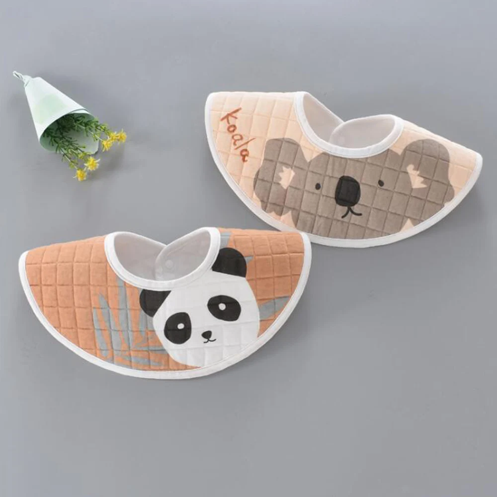 

Детские нагрудники большого размера 2 шт., водонепроницаемая трехслойная ткань с мультяшным рисунком, для легкого кормления младенцев, вращ...