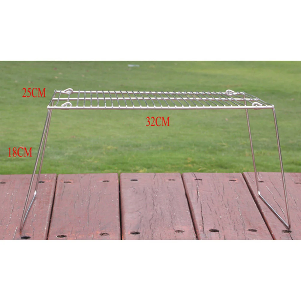

Stainless Steel BBQ Rack Mini Foldable Barbecue Grill Simple Barbecue Rack Outdoor Barbecue Grill (Size 2)