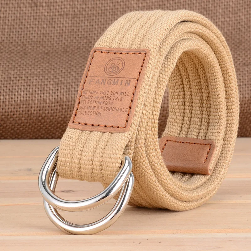 

Men Women Canvas Belt Webbing D Ring Buckle Woven Military Army Waistband Combat