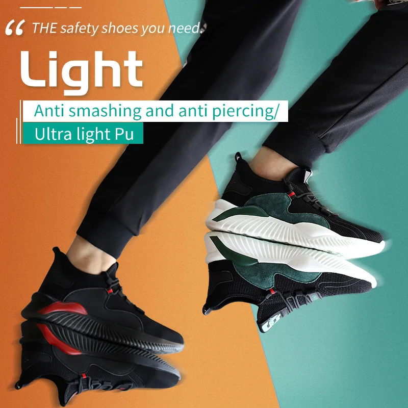 

Lightweight safety shoes Men Women Steel Toe Anti-puncture Steel Toe Work Shoes For Men Anti-smashing Construction Breathable