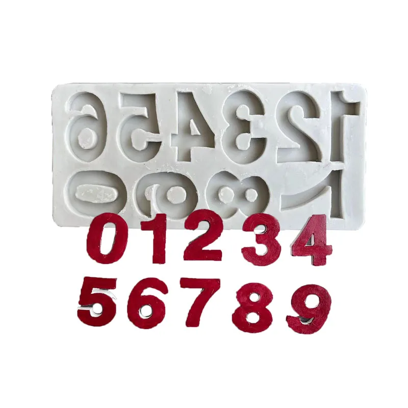 

"0-9" Number Silicone Cake Mold For Baking Chocolate Fondant Jelly Candy Cake Decoration Tools Resin Art Moulds