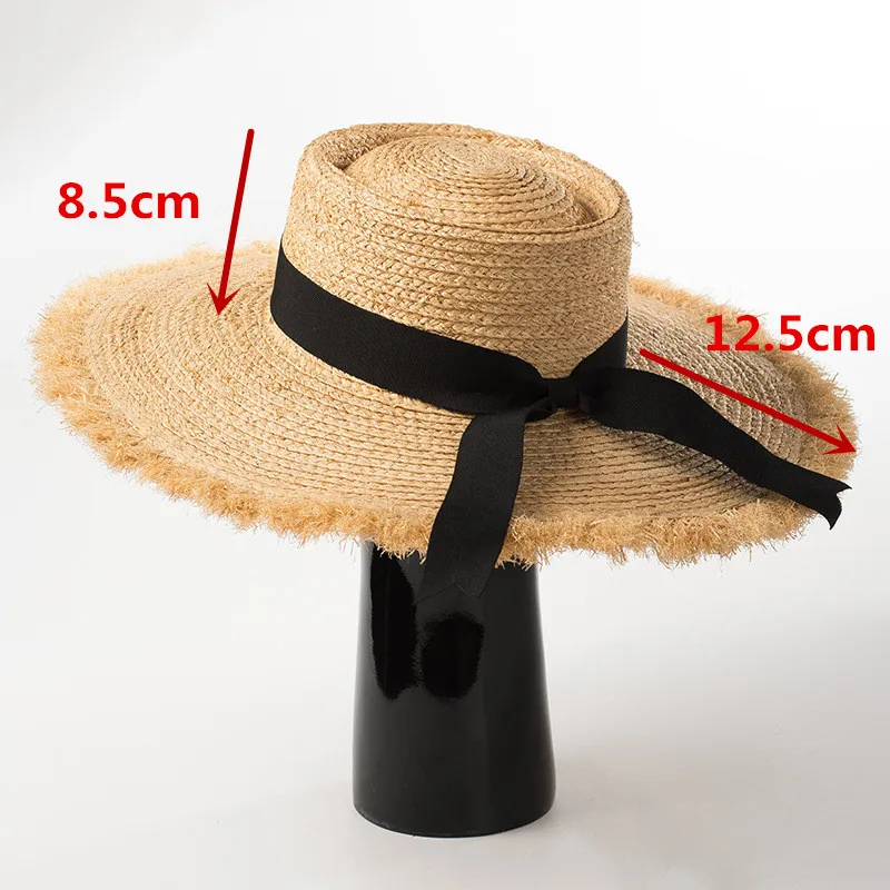 

01908-HH7192 HANDMADE RAFFIA grass lady fedoras cap women leisure holiday beach hat