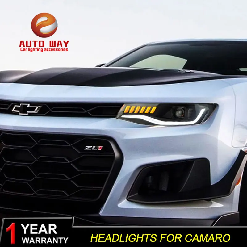 Чехол для фар автомобиля Chevrolet Camaro 2016 2019 г. противотуманная фара DRL H7 светодиодный