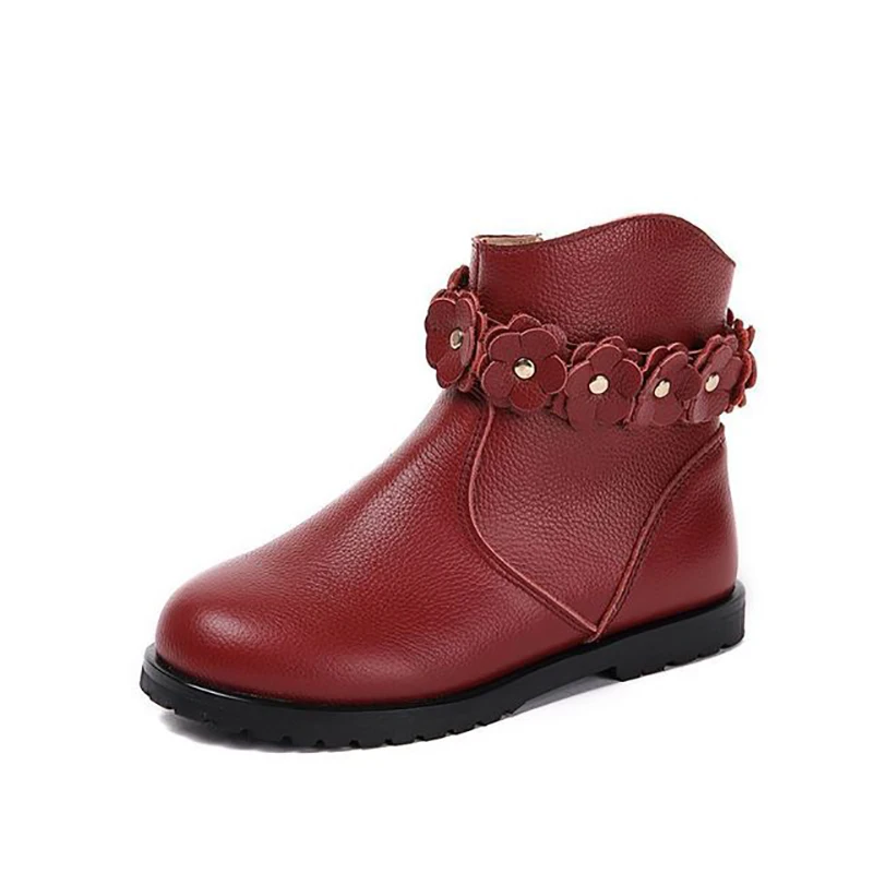 Детские ботинки Dolakids для девочек мартинсы детей теплые хлопковые ручной работы