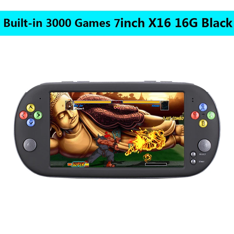 X16 16GB Black X12 5,1 дюймов портативный игровой видео плеер 8G 16G светодиодный экран Встроенный 2500/3000 игр X9 X12PLUS Ретро консолей Поддержка TF карты - Цвет: X16 16GB Black