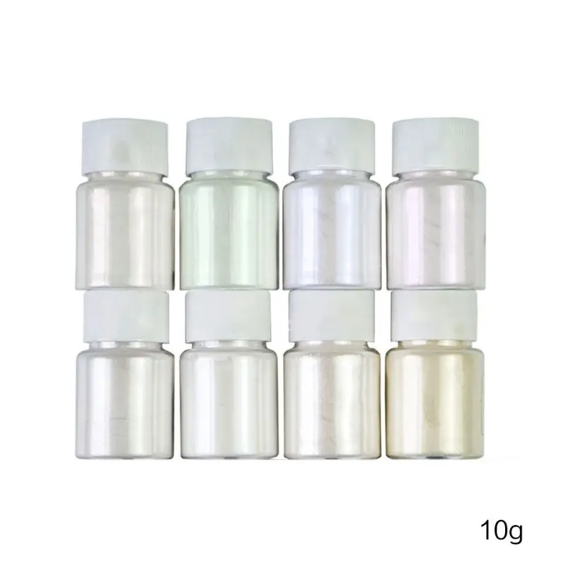 

8 Pcs/set Simple Pearlescent Powder Handmade Jewelry Making Filling Material Crystal Mud Pigment DIY Epoxy Filler