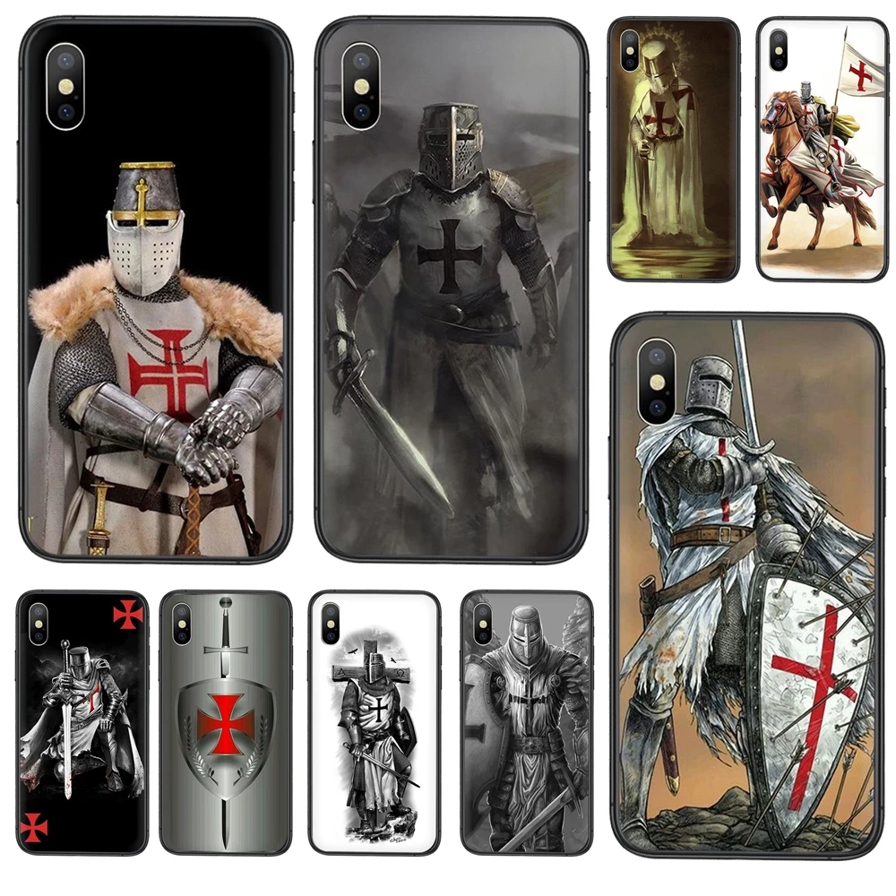 Вдохновляющий рыцарь Templar для Redmi K40 9C Nfc 9A 8A 7A K30S K30 Pro Plus 5G черный мягкий чехол