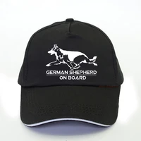 german shepherd on board print trucker cap men outdoor summer hunting baseball cap fashion men women adjustable snapback hat