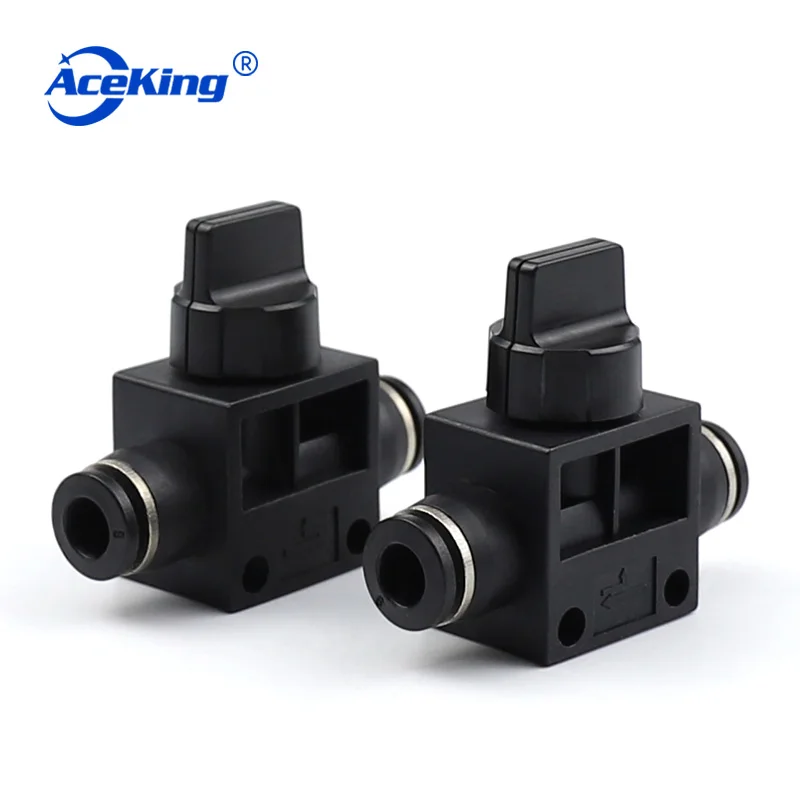 HVFF ручной клапан черный пневматический поделки быстрое частей соединение ПУ