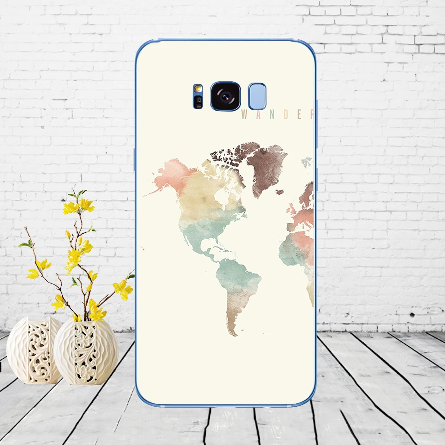 250DD Дорожная карта мира винтажный сотовый Мягкий силиконовый чехол для Samsung Galaxy S6