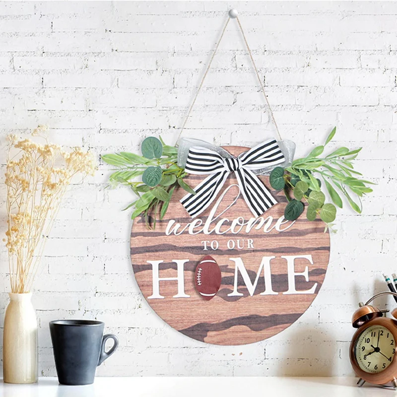 Деревянный знак входной двери для дома со сменным двором | Дом и сад