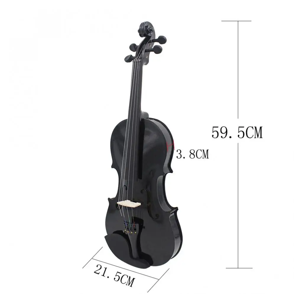 Preto de Tamanhos Arco e Breu para Iniciantes Instrumentos de Corda 4 com Case Violino Completos 4 –