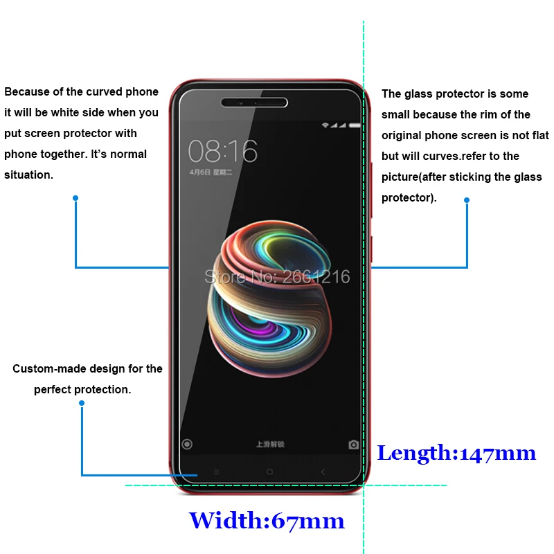 2 шт./лот для Xiaomi Mi A1 MiA1 MA1 закаленное стекло 9H 2.5D Премиум Защитная пленка экрана 5X