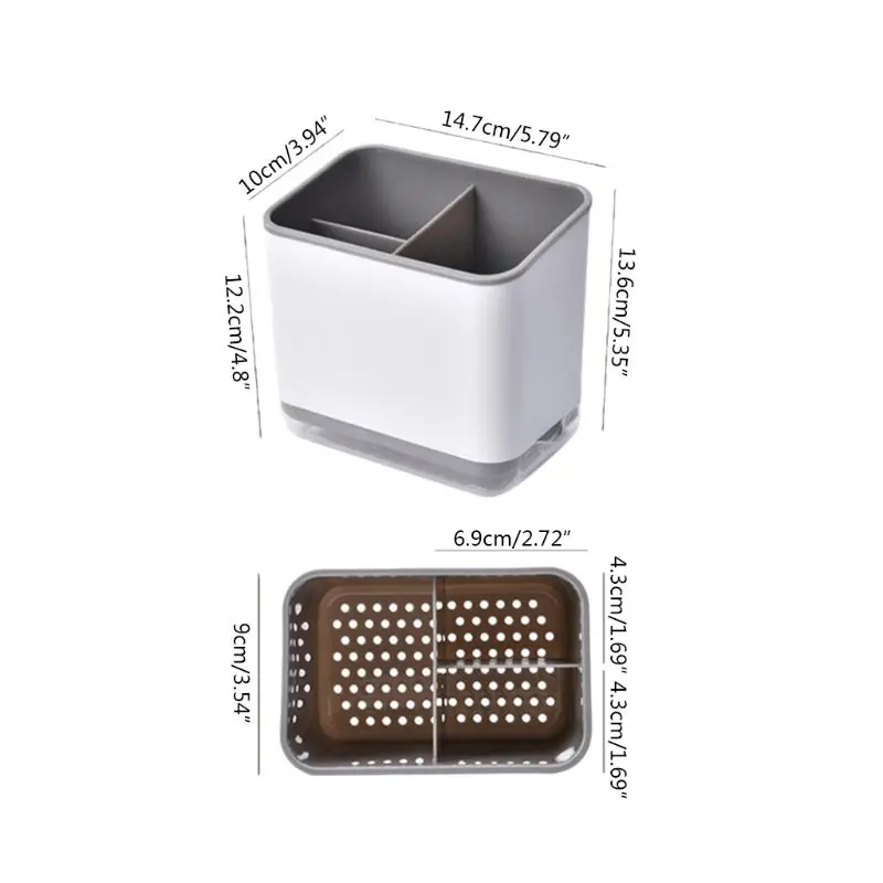 

SFVEFVD Multifunctional Spoon Fork Chopstick Storage Holder Box Double Layer Cutlery Drain Rack Organizer Racks for Kitchen