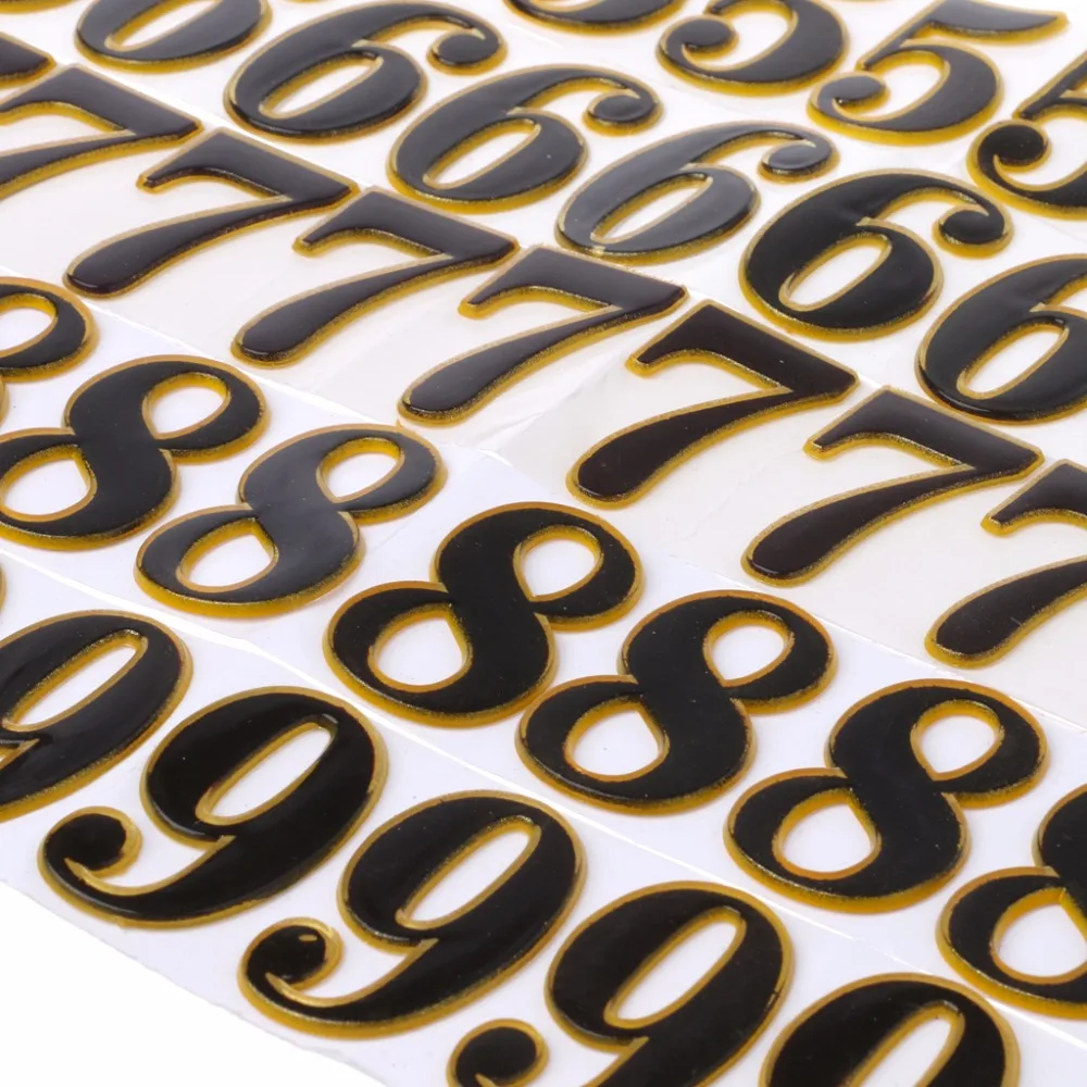 10 шт. DIY номер двери Номер номера адрес офис дом 0 9 отель знак|Дверные таблички| |