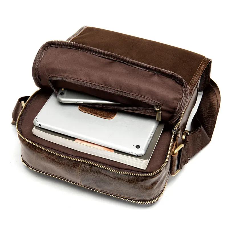 Качественная мужская мягкая кожаная сумка из натуральной кожи через плечо с