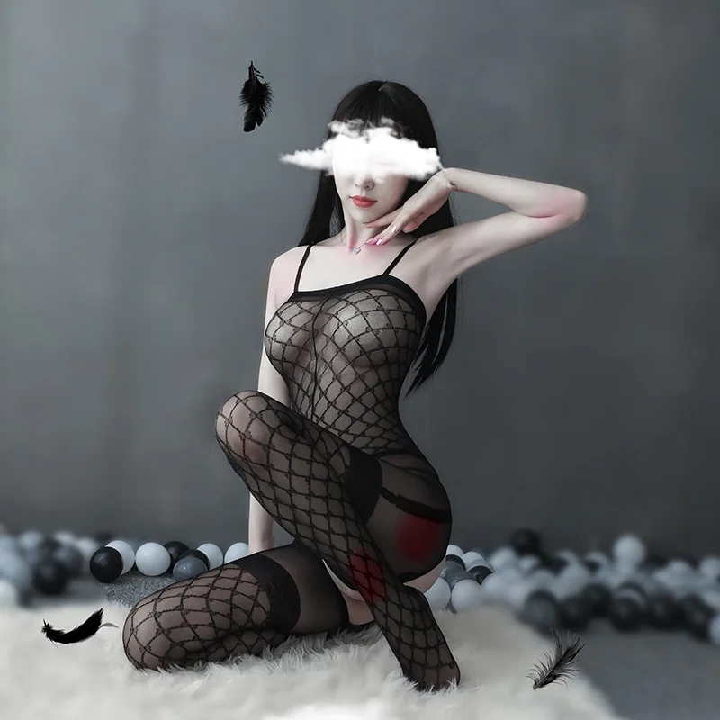 

Женское сексуальное нижнее белье, откровенные ажурные чулки с открытой промежностью, пояс с подвязками, колготки, прозрачные колготки, Длин...